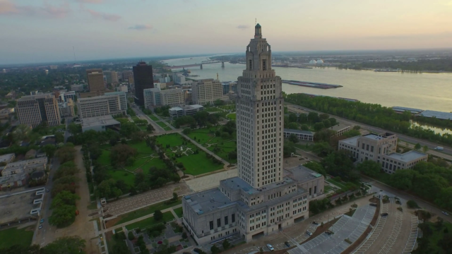 Downtown Baton Rouge, including the State Capital, where many of the Board of Regents members will spend significant time